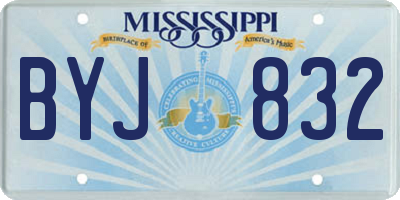 MS license plate BYJ832
