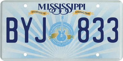 MS license plate BYJ833