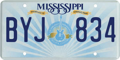 MS license plate BYJ834
