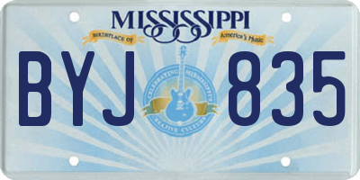 MS license plate BYJ835