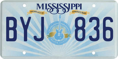 MS license plate BYJ836