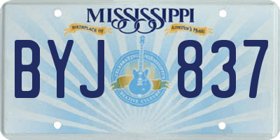 MS license plate BYJ837