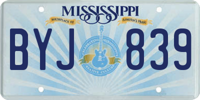 MS license plate BYJ839