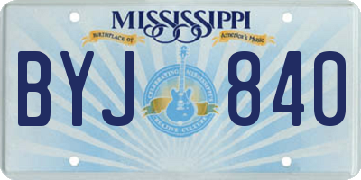 MS license plate BYJ840