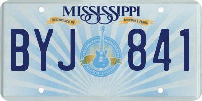 MS license plate BYJ841