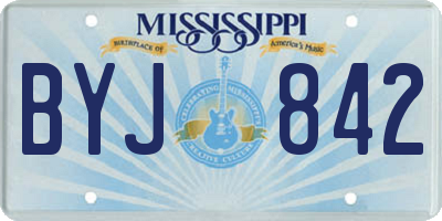 MS license plate BYJ842