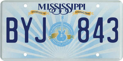 MS license plate BYJ843