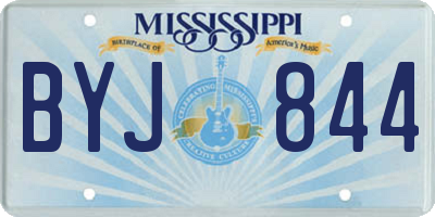 MS license plate BYJ844