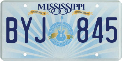 MS license plate BYJ845