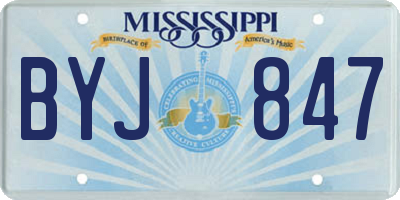 MS license plate BYJ847