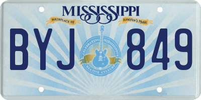 MS license plate BYJ849