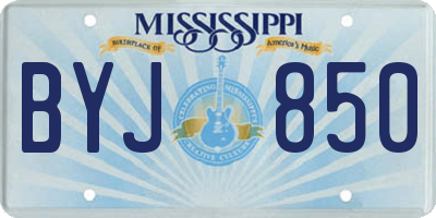 MS license plate BYJ850