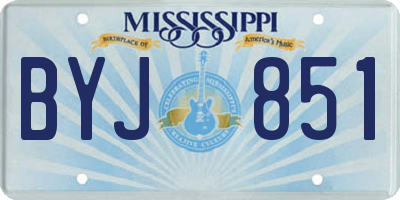 MS license plate BYJ851