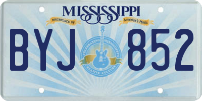 MS license plate BYJ852