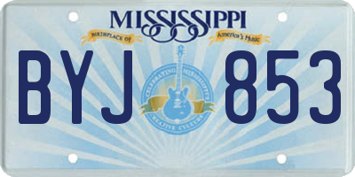 MS license plate BYJ853