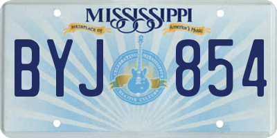 MS license plate BYJ854