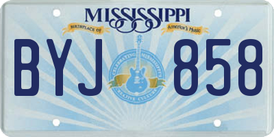 MS license plate BYJ858