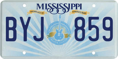 MS license plate BYJ859