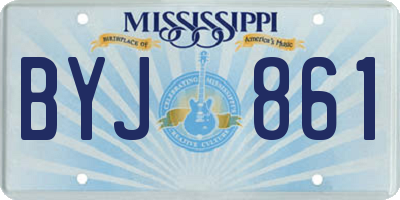 MS license plate BYJ861