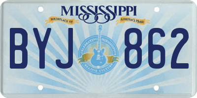 MS license plate BYJ862