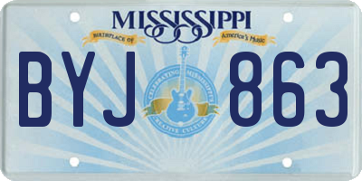 MS license plate BYJ863
