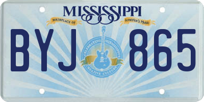 MS license plate BYJ865
