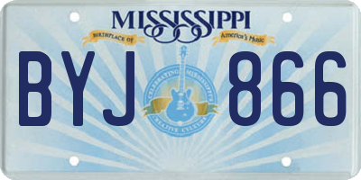 MS license plate BYJ866
