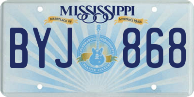 MS license plate BYJ868