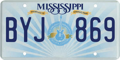 MS license plate BYJ869