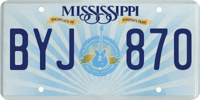 MS license plate BYJ870