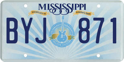 MS license plate BYJ871