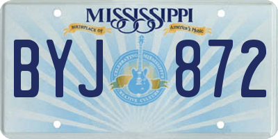 MS license plate BYJ872