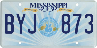 MS license plate BYJ873