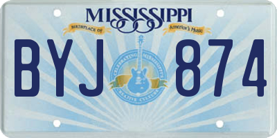 MS license plate BYJ874