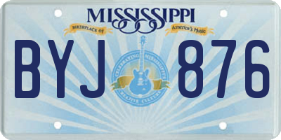 MS license plate BYJ876