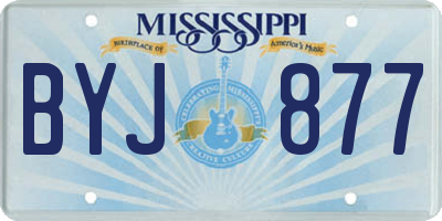 MS license plate BYJ877