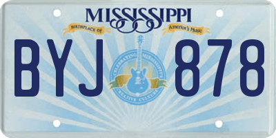MS license plate BYJ878