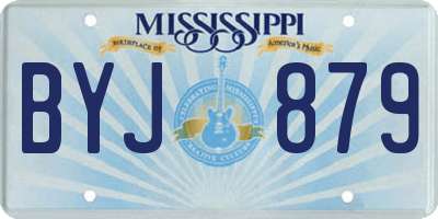 MS license plate BYJ879