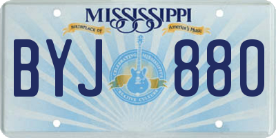 MS license plate BYJ880