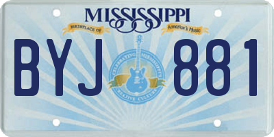 MS license plate BYJ881