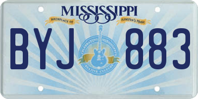 MS license plate BYJ883