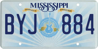 MS license plate BYJ884