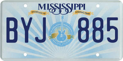 MS license plate BYJ885