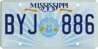 MS license plate BYJ886