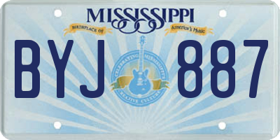 MS license plate BYJ887