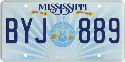 MS license plate BYJ889
