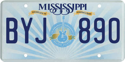 MS license plate BYJ890