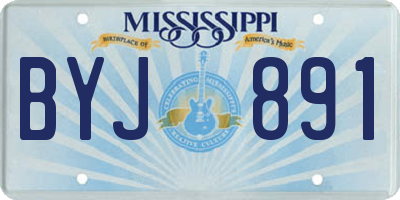 MS license plate BYJ891
