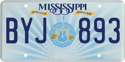 MS license plate BYJ893