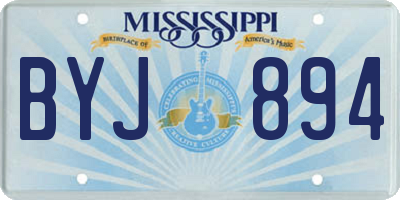 MS license plate BYJ894